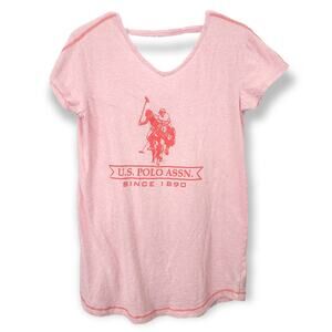 US Polo Assn. Soft Pink Casual T-Shirt Size M